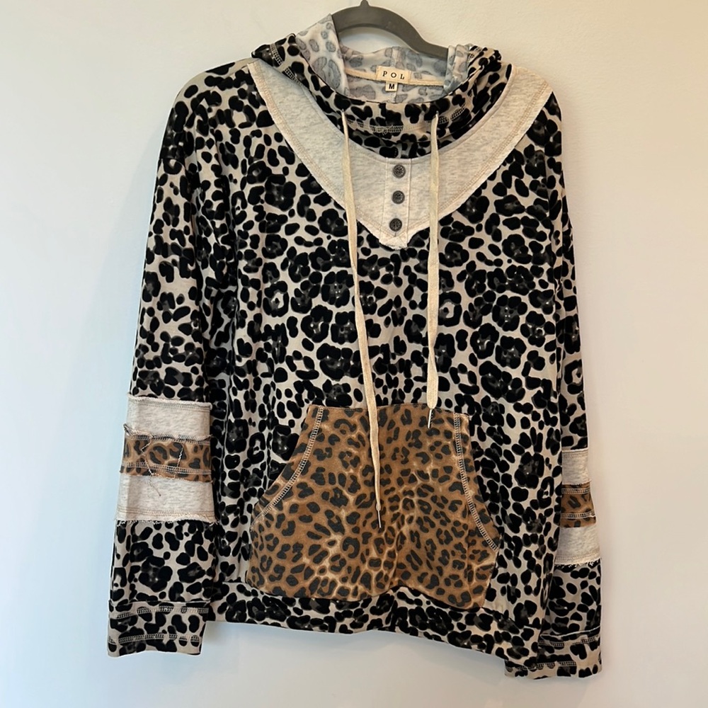 POL animal print hoodie Size M